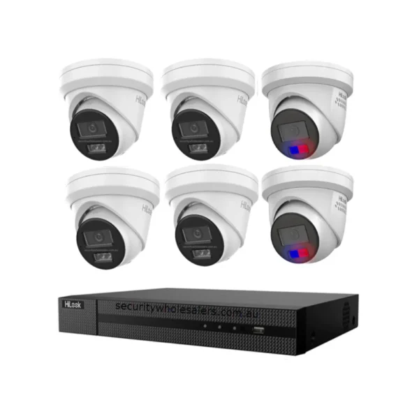 HILOOK BY HIKVISION 6MP 2X T269, 4 X T262 6 CAMERA KIT – ACDC ALL IN ONE CAMERA WITH COLOUR DETERRANCE - Image 2