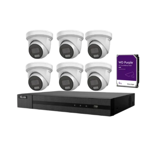 HiLook by Hikvision 6MP AcuSense 8CH CCTV Kit – 6 Cameras